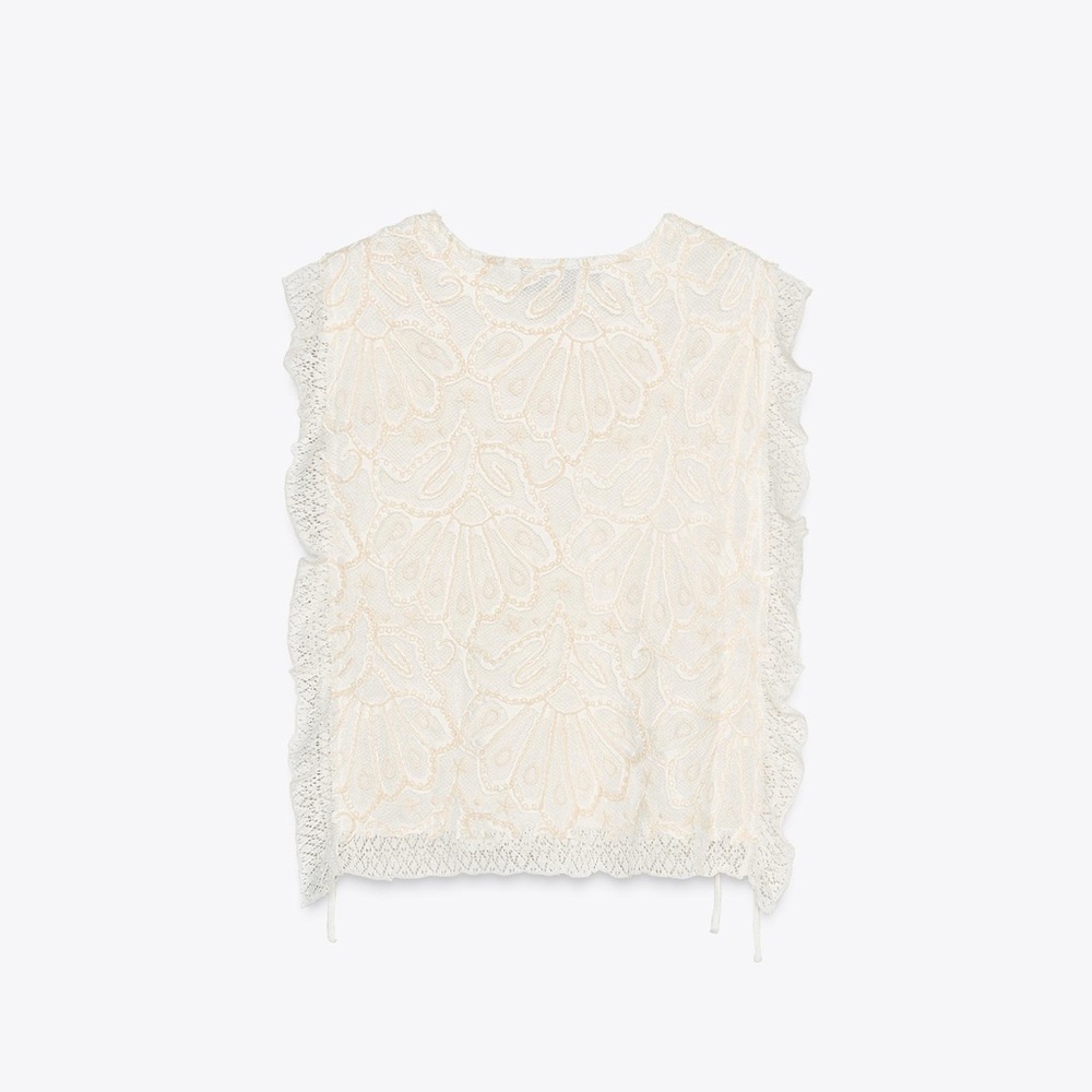 Zara Zw Collection Printed Top